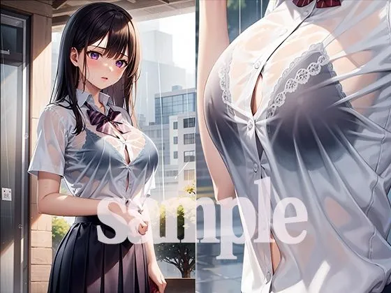 雨に濡れた女子校生はハメられ電車で感じてしまう