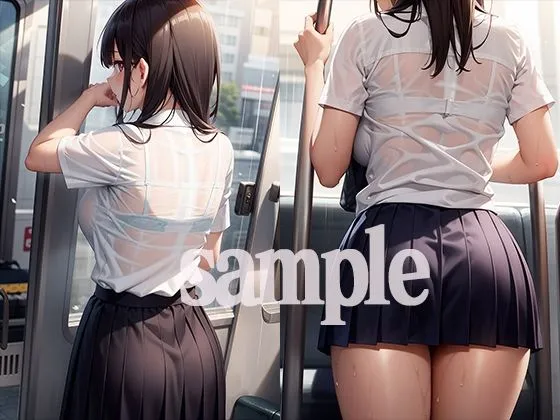 雨に濡れた女子校生はハメられ電車で感じてしまう