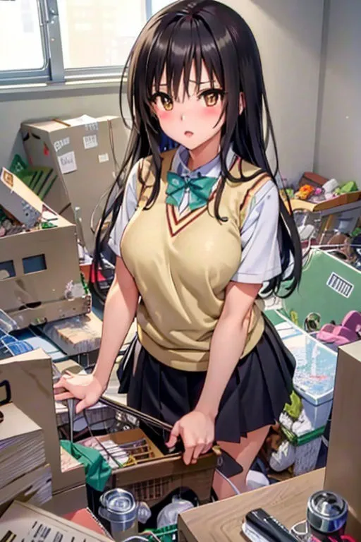 ゴミ部屋に監禁され処女と初アナルを奪われた巨乳女子高生 ゆい