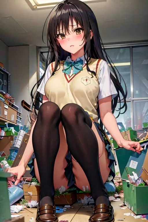 ゴミ部屋に監禁され処女と初アナルを奪われた巨乳女子高生 ゆい