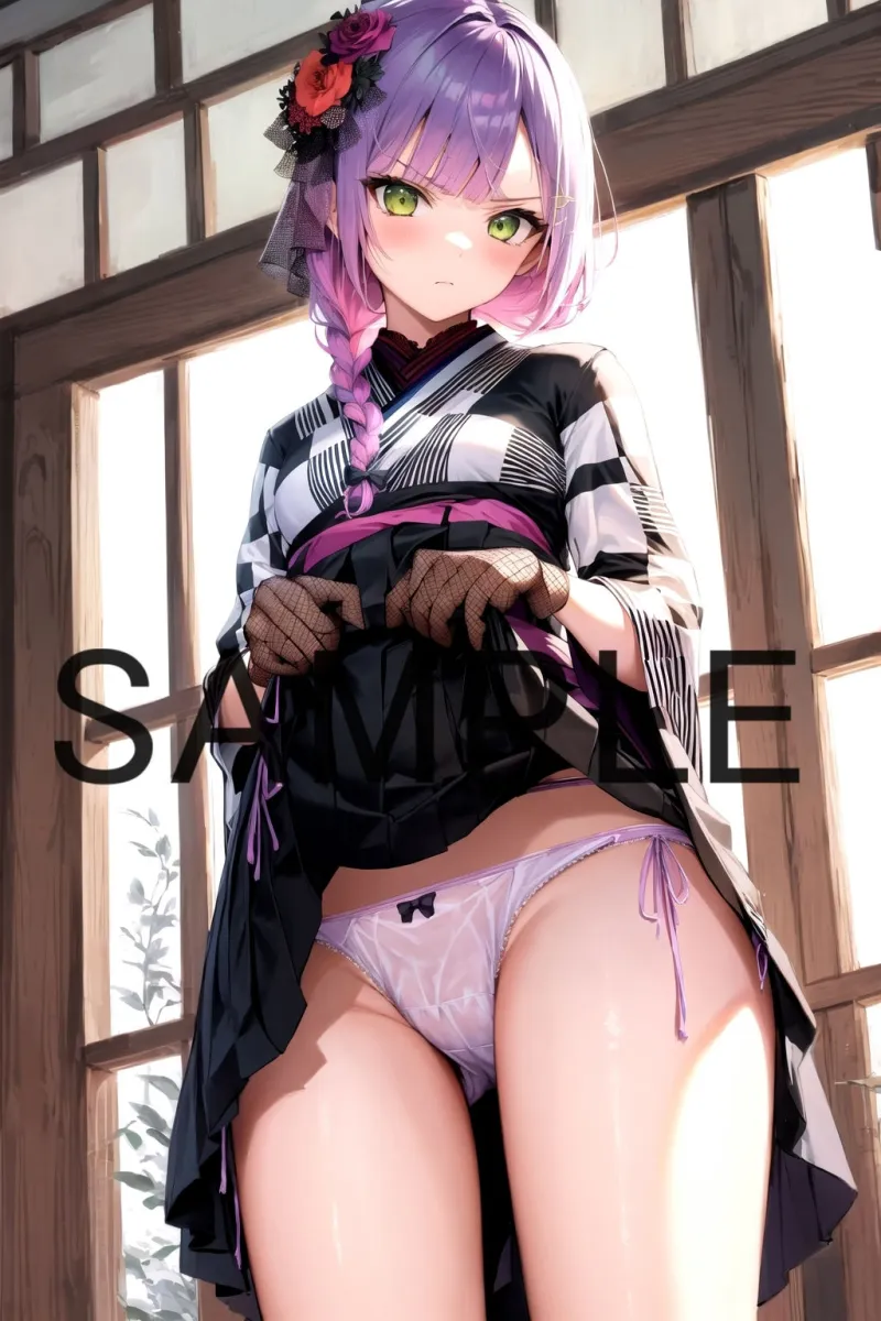 不機嫌そうな顔でパンツを見せてもらう【ホロメン】