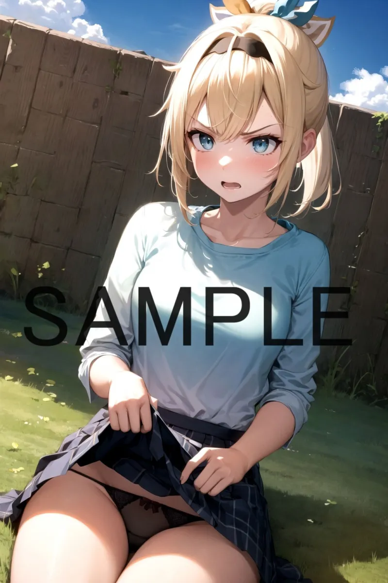 不機嫌そうな顔でパンツを見せてもらう【ホロメン】