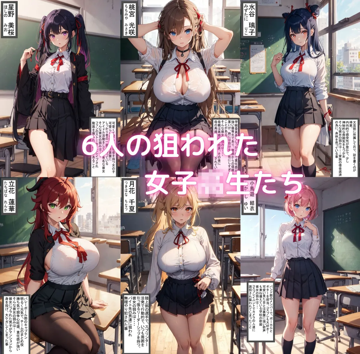 6人の訳アリ女子校生を犯す話 A組編【セリフ付き】