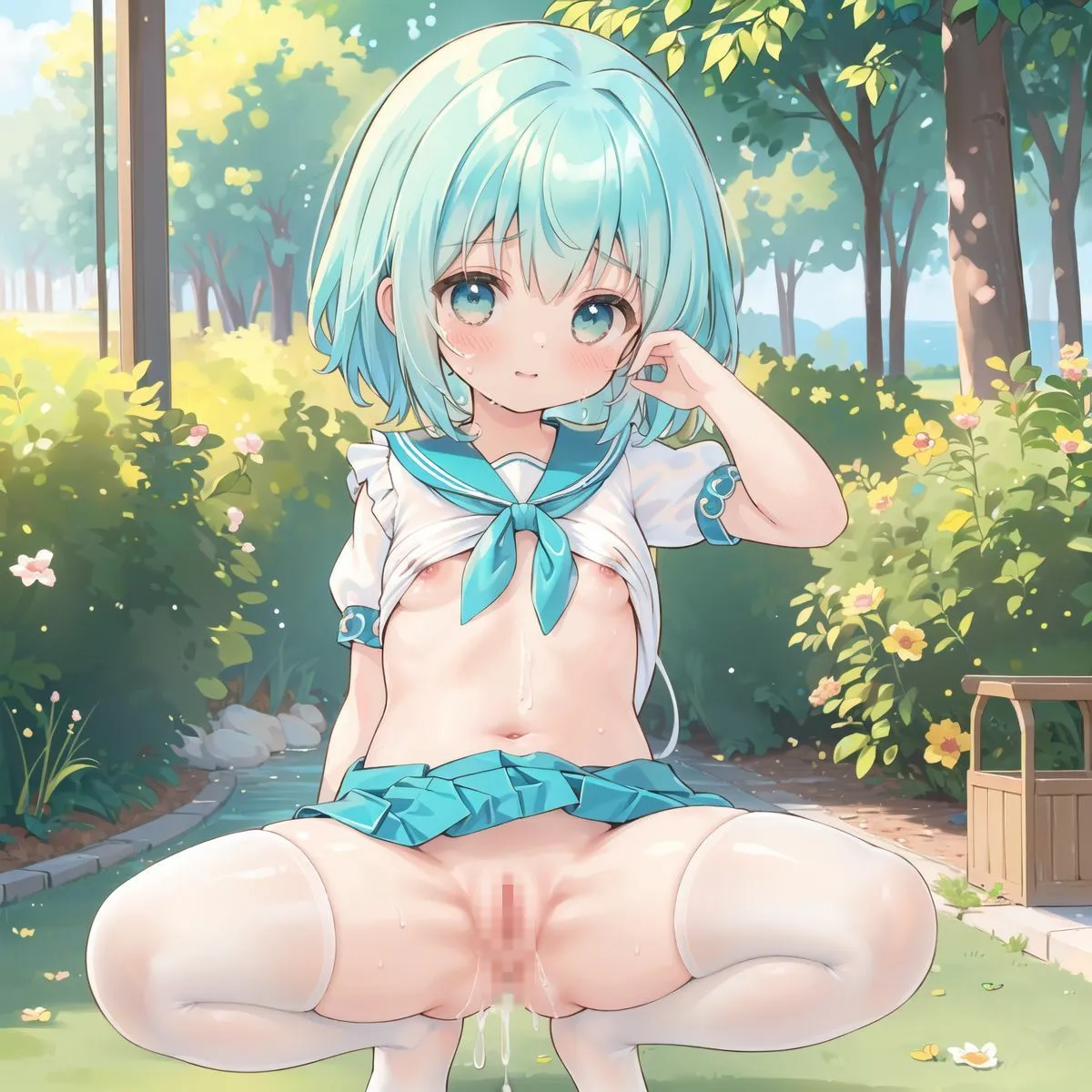 【高画質231枚】美少女ロリとラブラブえっち！！〜野外でドキドキ露出編・part 2〜