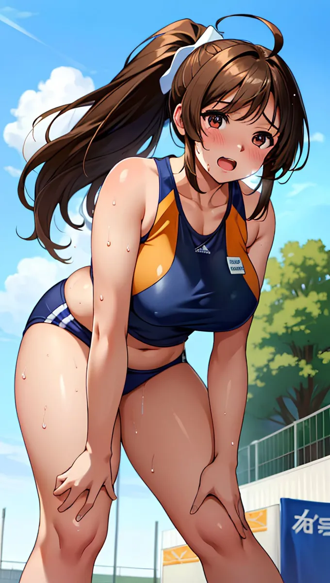 陸上女子と筋トレ？