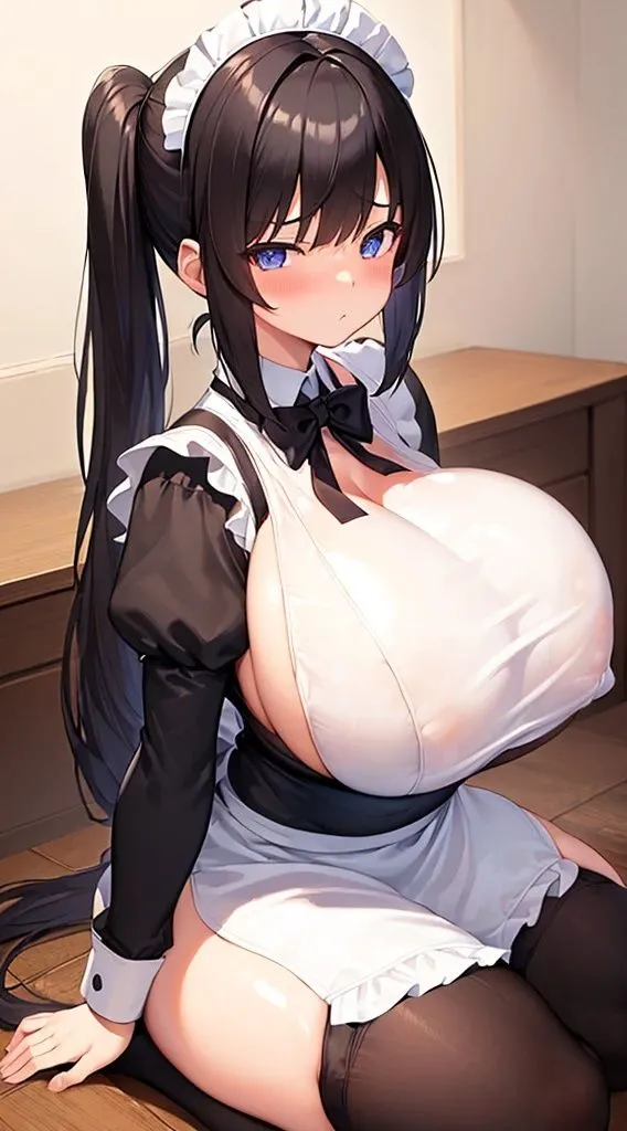 爆乳メイド美女【妄想イラスト美女図鑑vol.85】