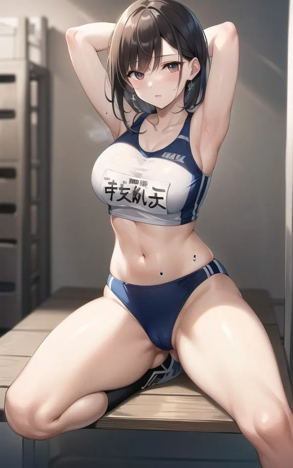 【陸上女神の誘惑】 爆乳アスリートのハーレムヌルヌルパラダイス