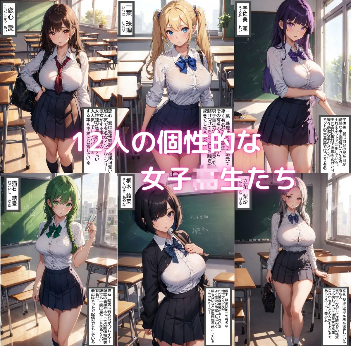 12人の訳アリ女子校生を犯す話 大集合編【セリフ付き】