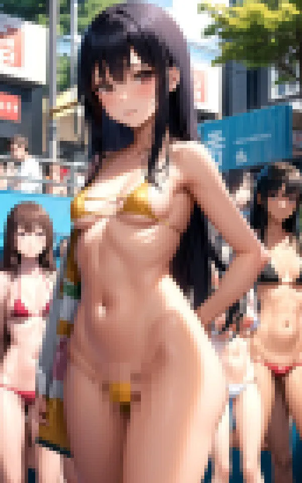 先輩！水着が脱げてます！