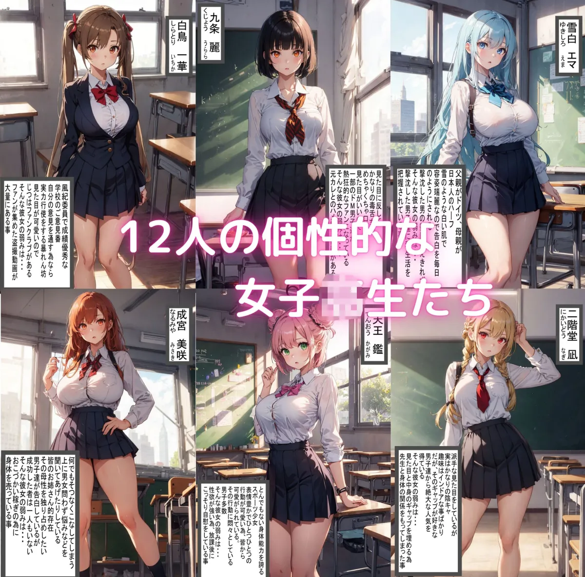 12人の訳アリ女子校生を犯す話 大集合編 ii【セリフ付き】