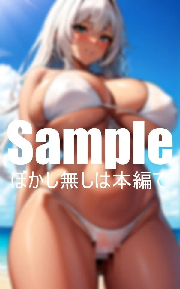 おっぱいが大きすぎる白ビキニギャル