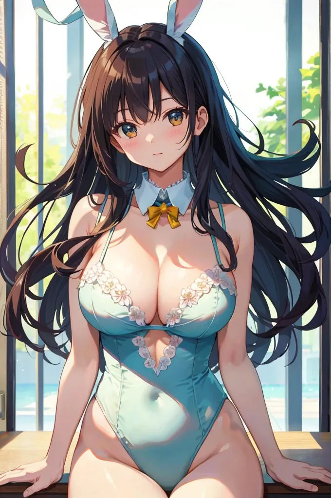 巨乳バニーガール美女【妄想イラスト美女図鑑vol.91】