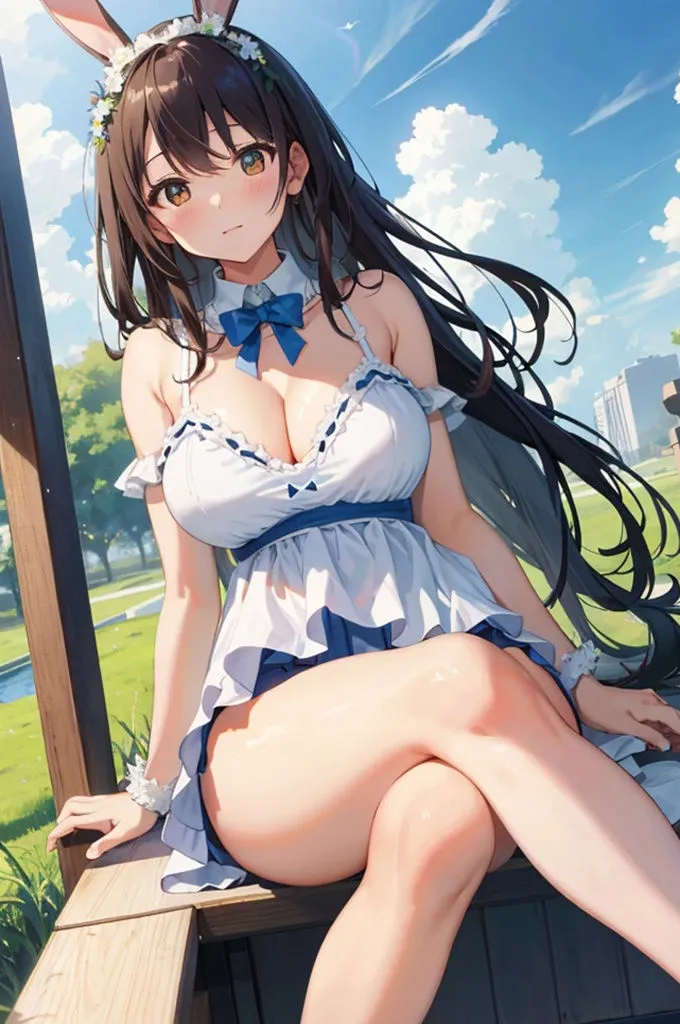 巨乳バニーガール美女【妄想イラスト美女図鑑vol.91】