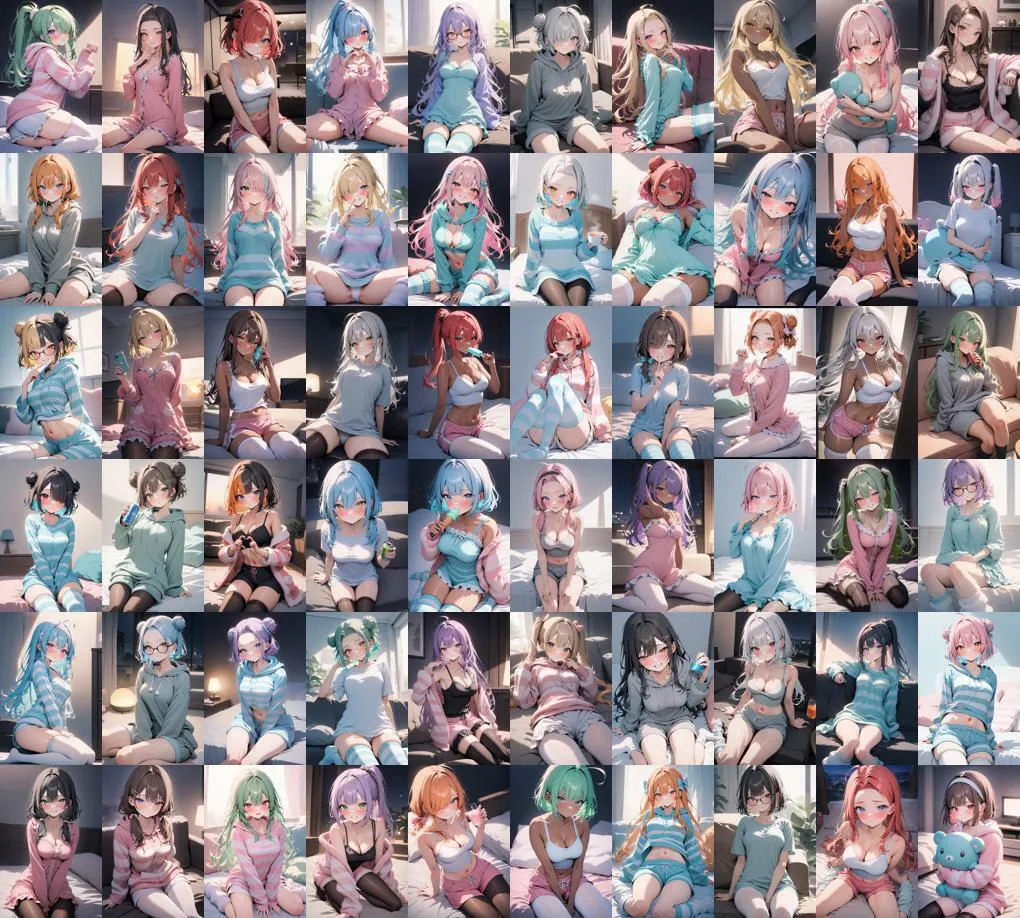 60キャラ 部屋着 パジャマ 即オチ2コマ