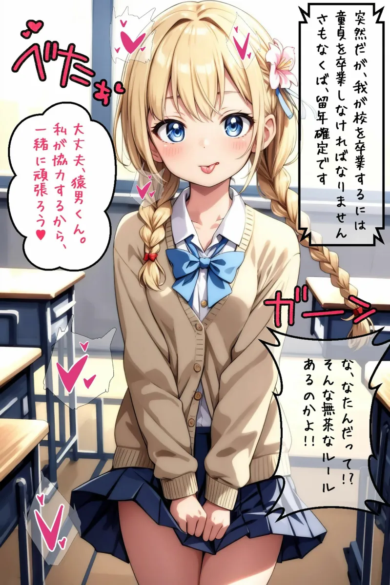 童貞だと留年確定！？猿男くんの童貞卒業物語！