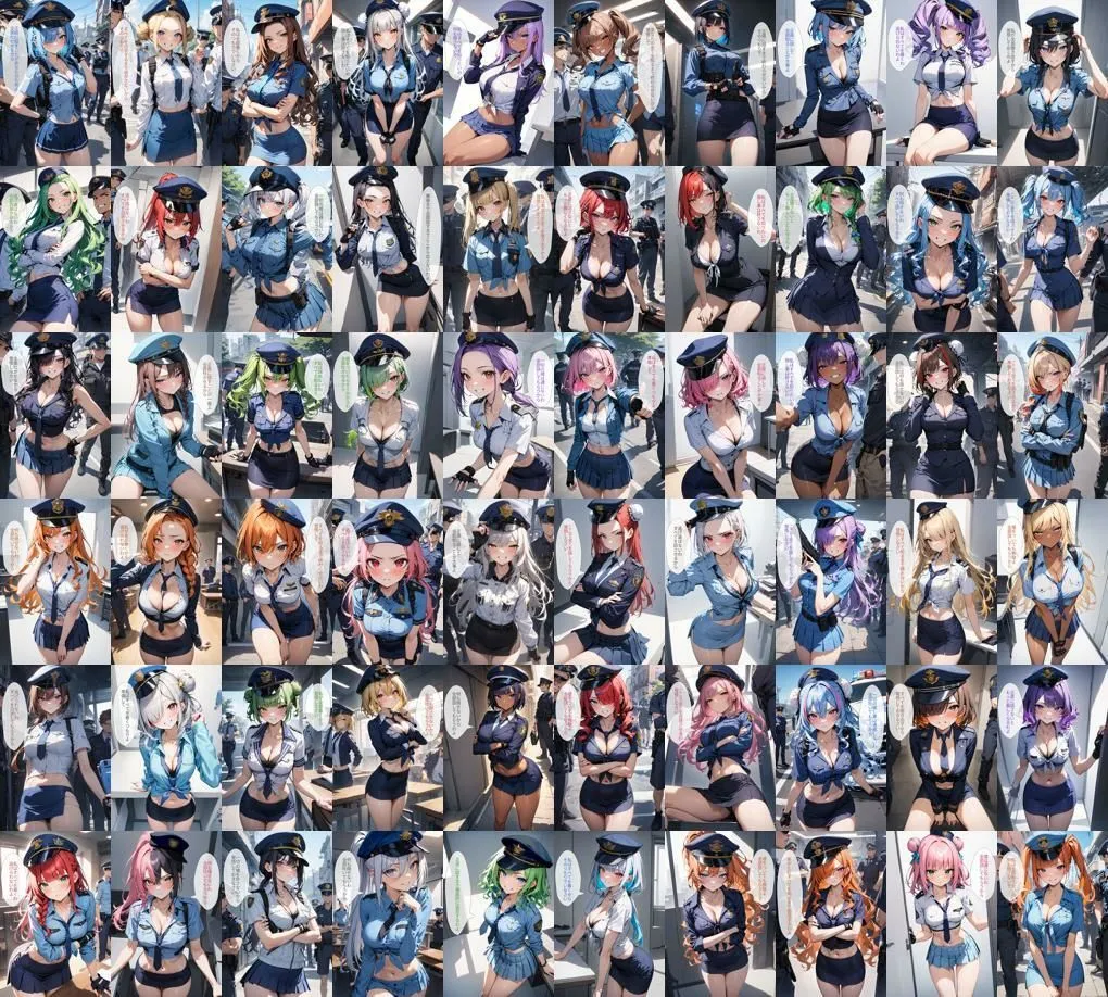 60キャラ ポリス 即オチ2コマ