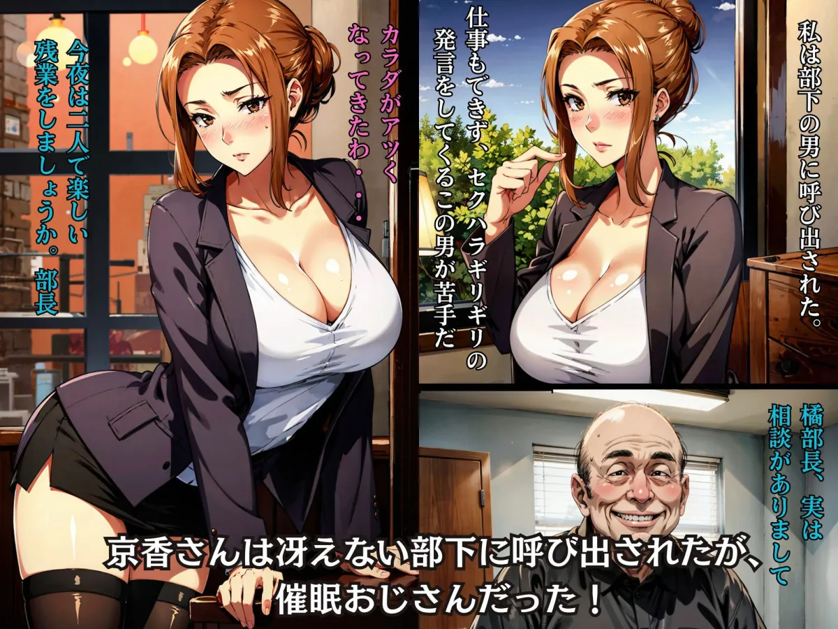 橘京香、メス堕ち。〜冴えない部下が催眠おじさんだった