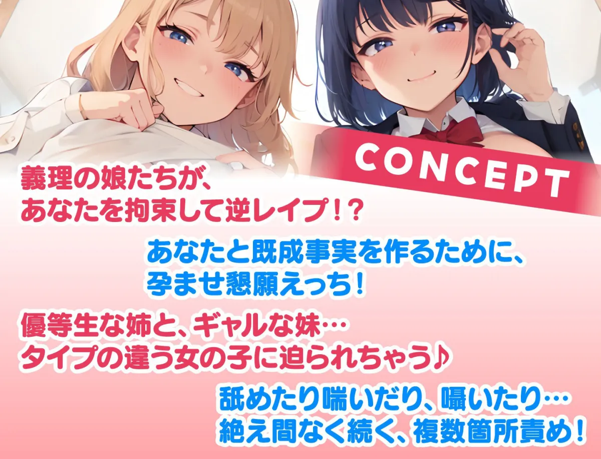 再婚した妻の娘二人が逆NTR？？えろえろ姉妹に責められる新性活