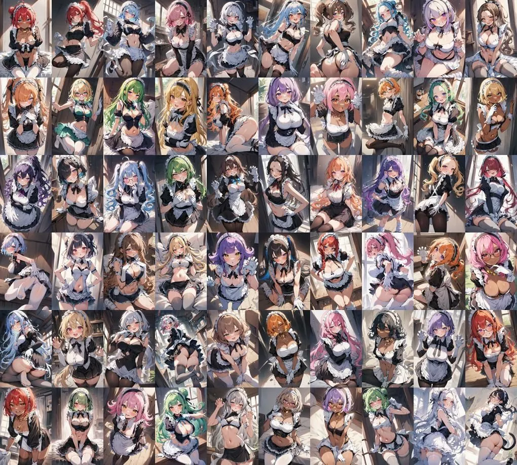 60キャラ ミニスカメイド 即オチ2コマ