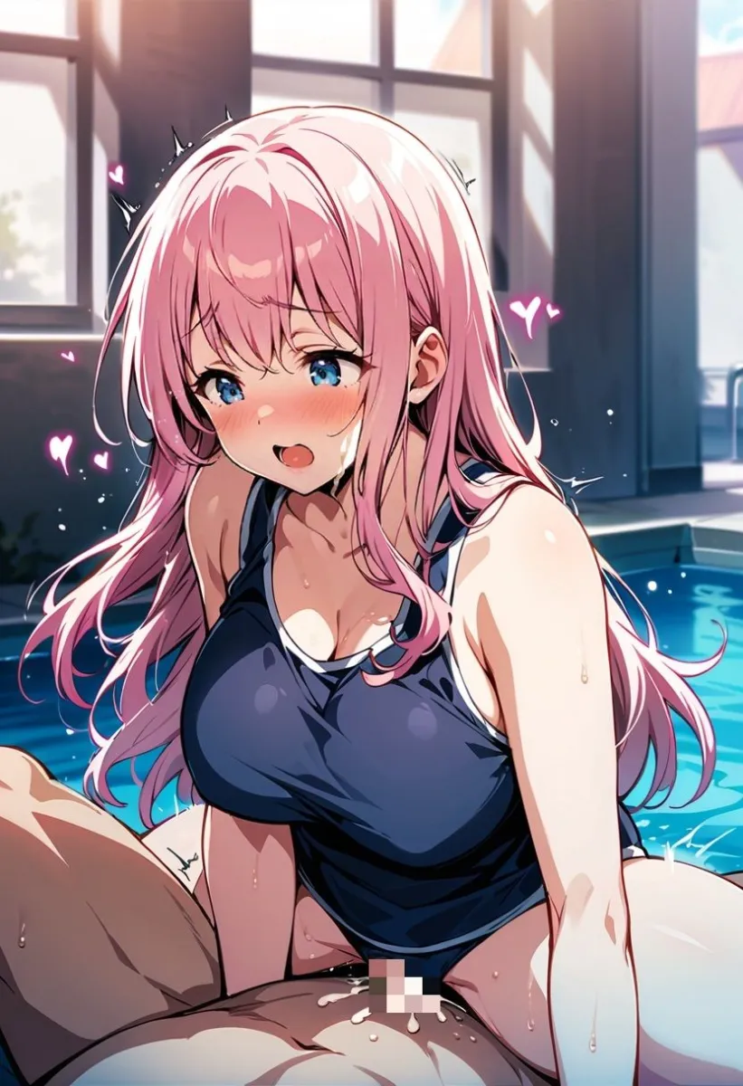 5人の女子校生とプールサイドでスク水セックスしました＃1