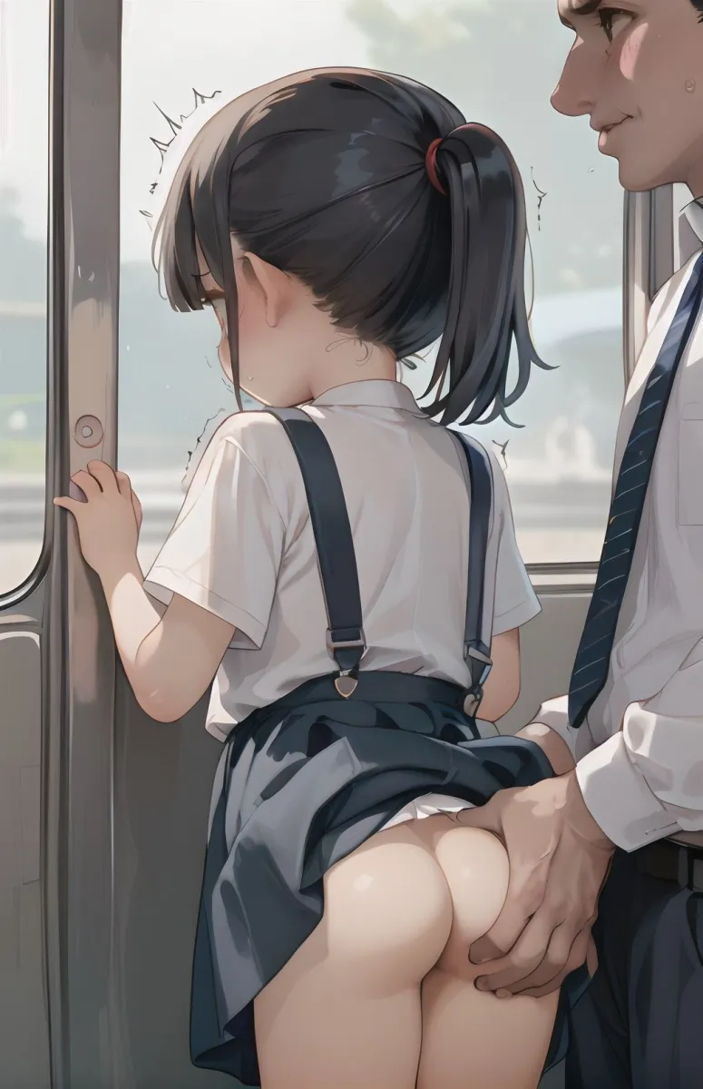 つるぺた電車で痴漢されアへ顔メスイキ