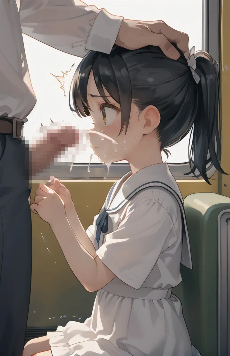 つるぺた電車で痴漢されアへ顔メスイキ