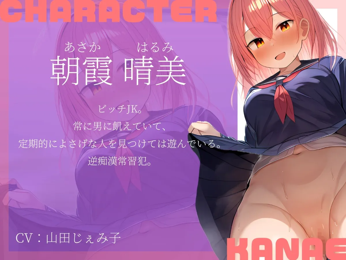 【KU100】飢えたJK達に脅されて、電車で逆痴漢される♪