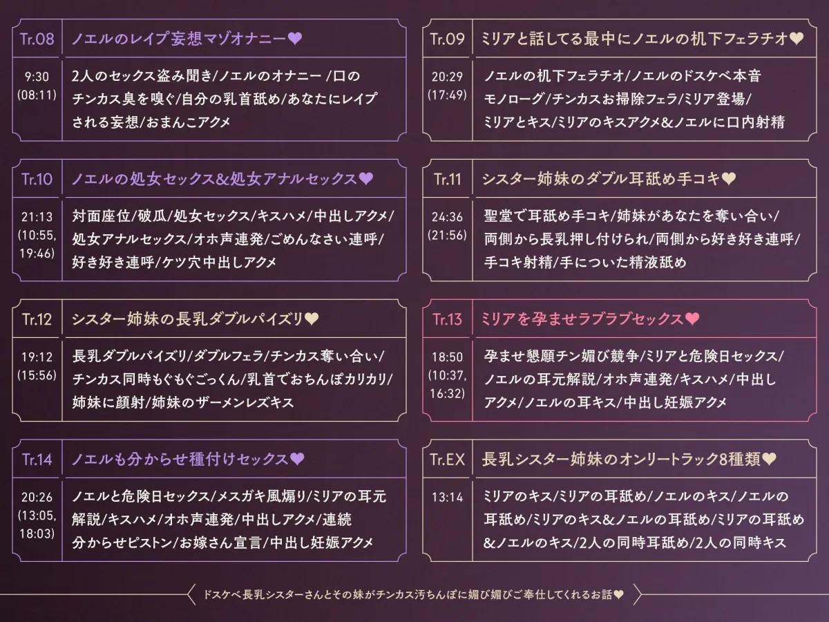 ドスケベ長乳シスターさんとその妹がチンカス汚ちんぽに媚び媚びご奉仕してくれるお話♪【KU100】