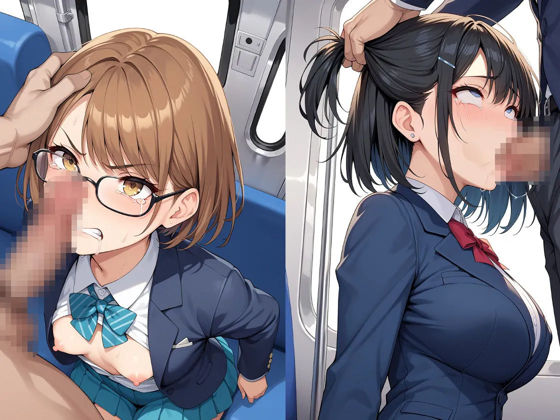 痴漢集団にイカされちゃう制服娘