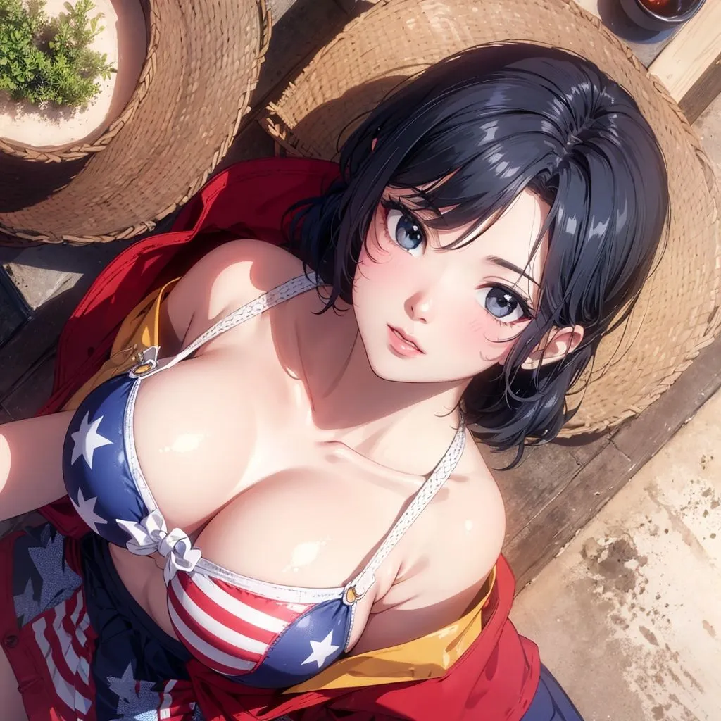 星条旗っぽい彼女