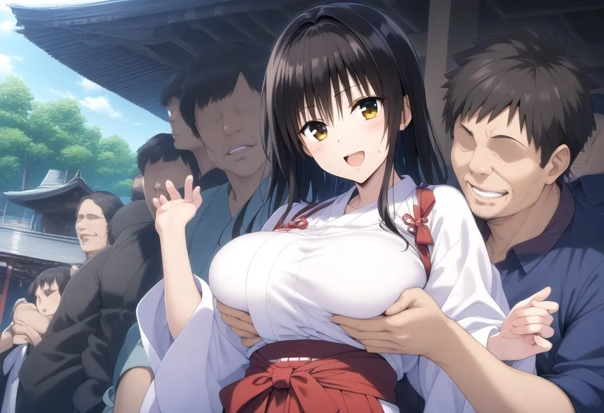 古手川唯 巫女衣装神社エッチ