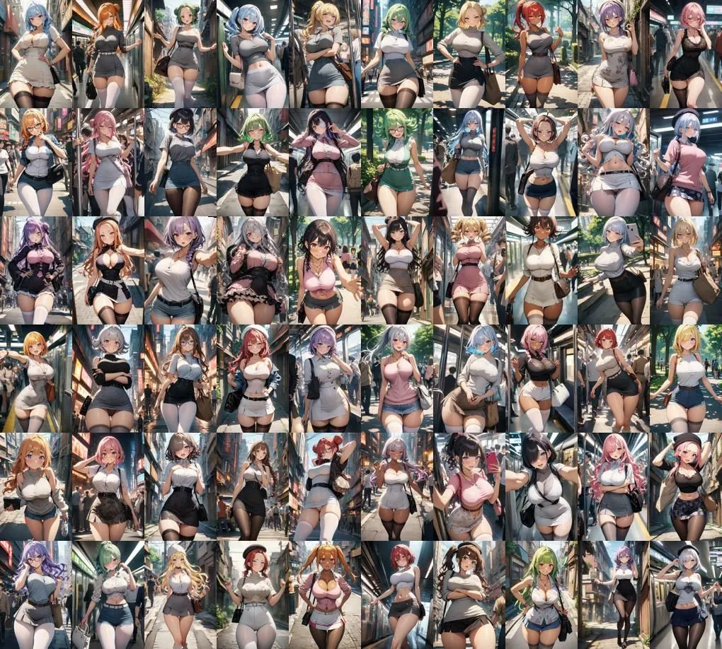 60キャラ 私服→ナース服 即オチ2コマ