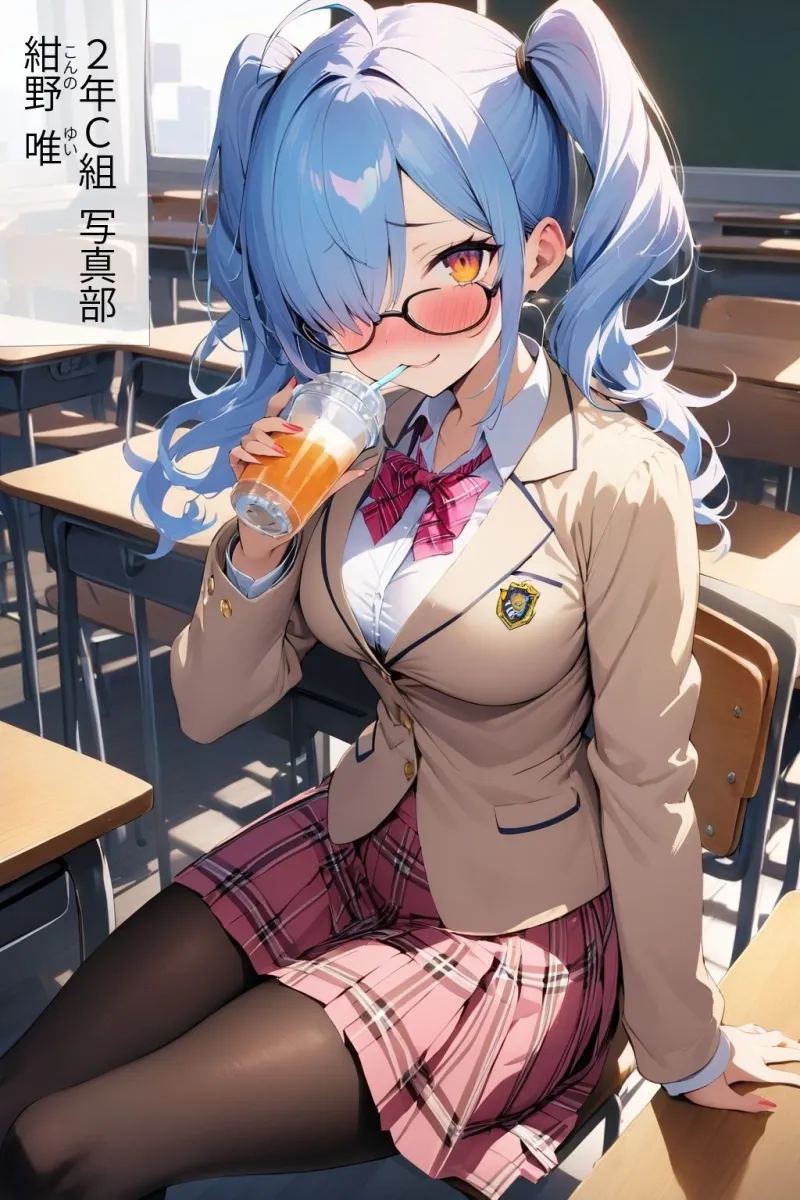 60キャラ 制服JK 即オチ2コマ 7b54