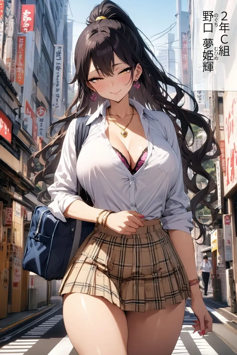 60キャラ 制服ブラチラギャル 即オチ2コマ