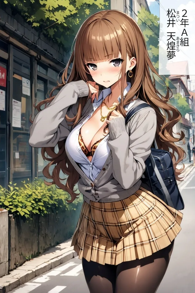 60キャラ 制服ブラチラギャル 即オチ2コマ