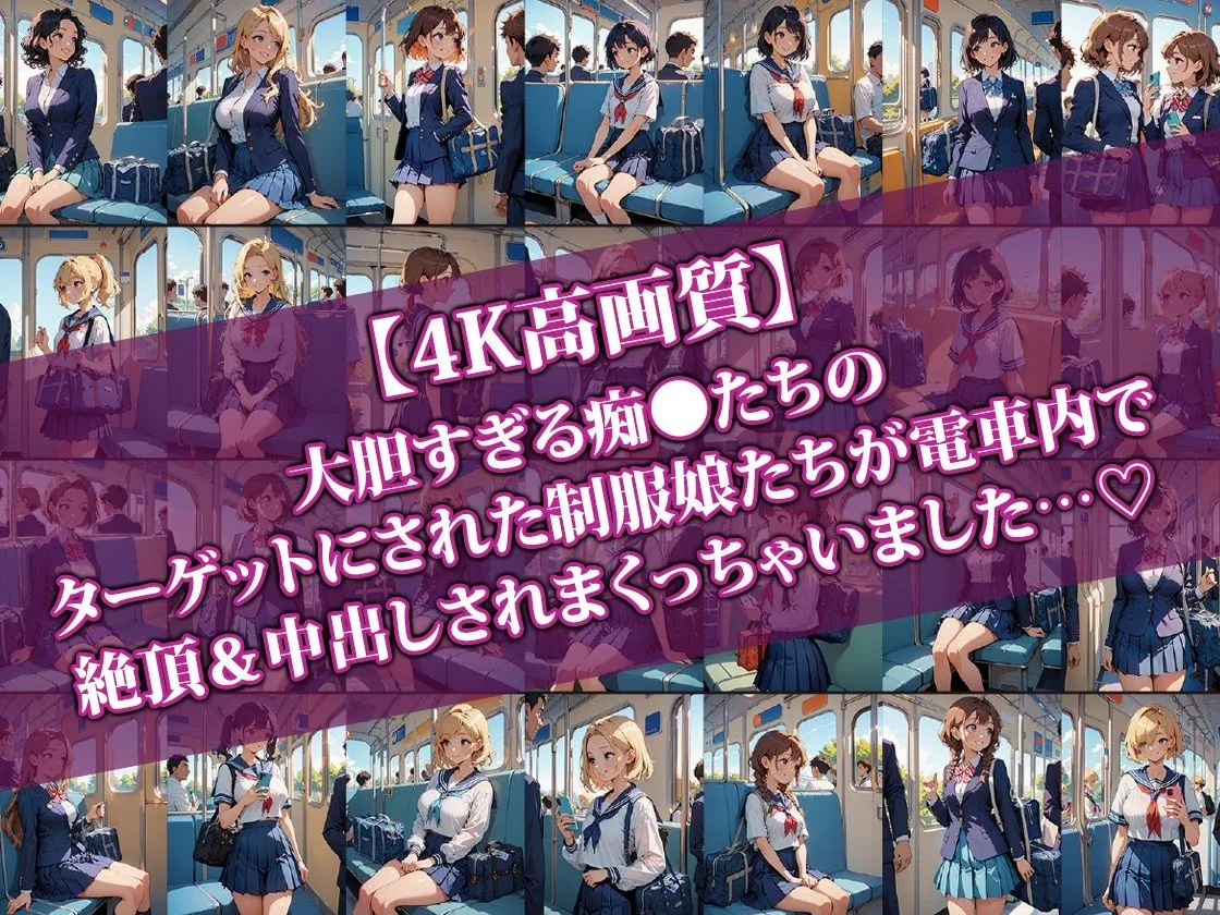 大胆すぎる痴漢の獲物にされちゃう制服娘