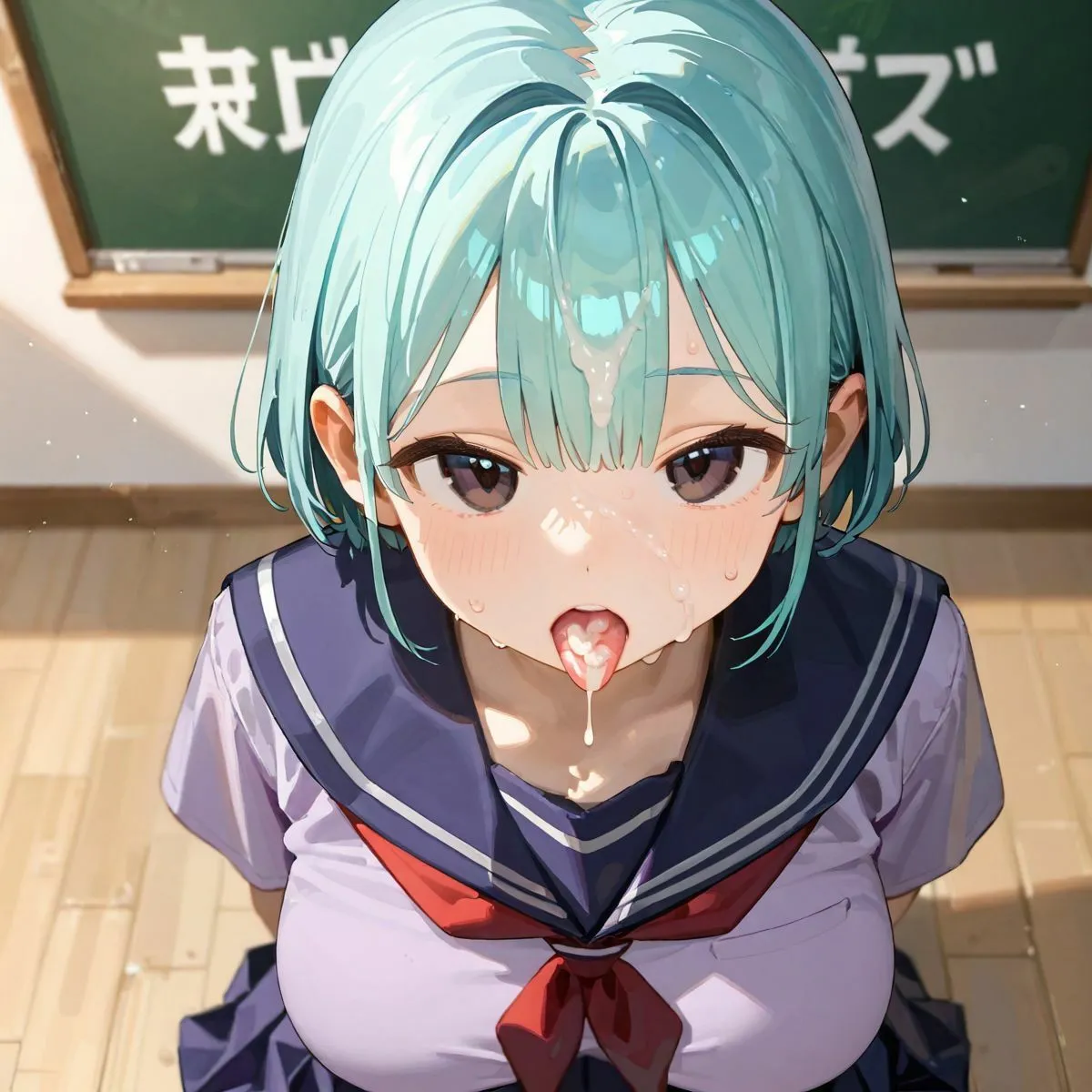 むちむち爆乳制服ギャルと教室で濃厚セックス！02