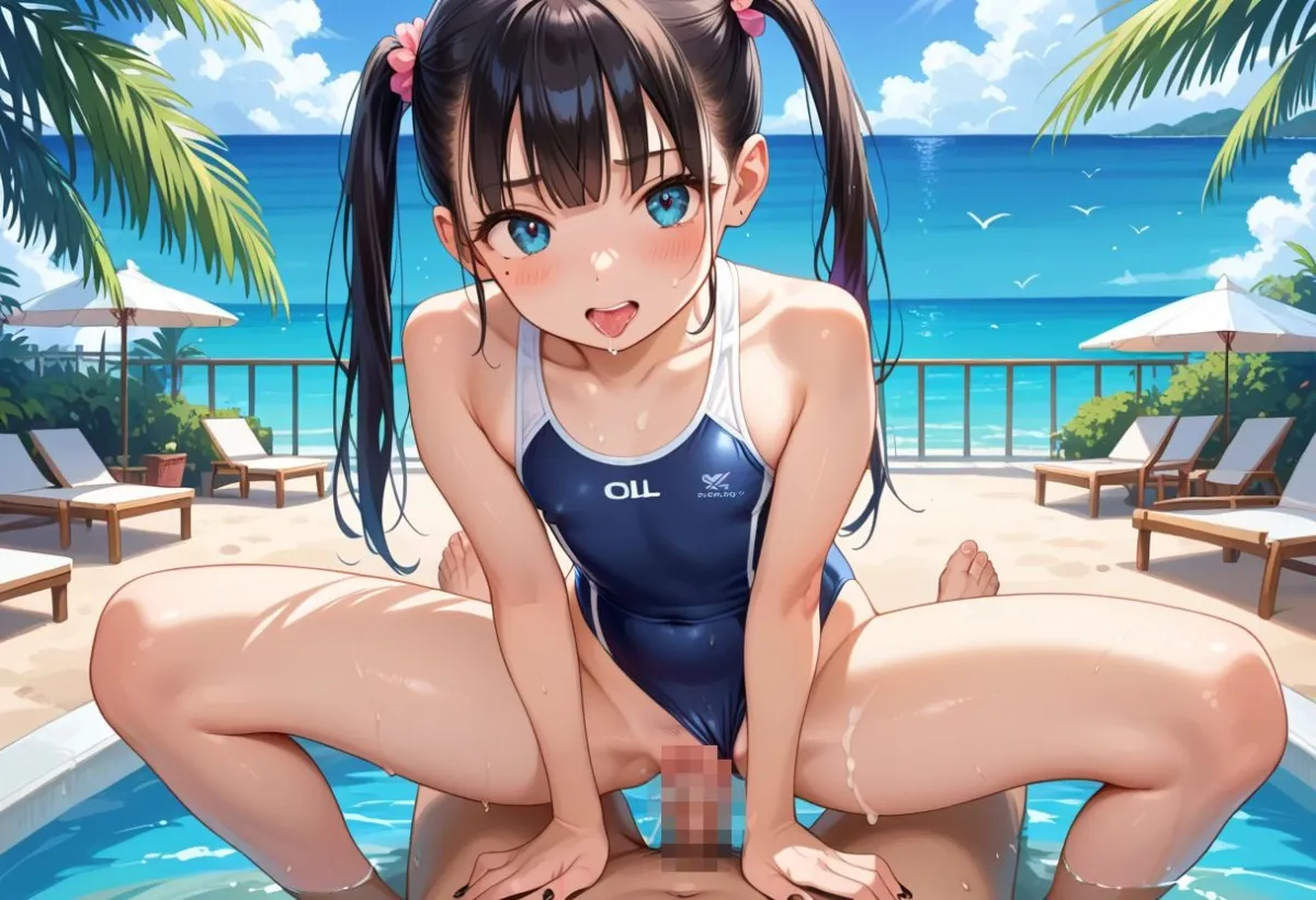 スク水でエッチデビュー