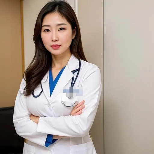 アラフォーのベテランスタッフを病室で（セリフなし AI画像集）