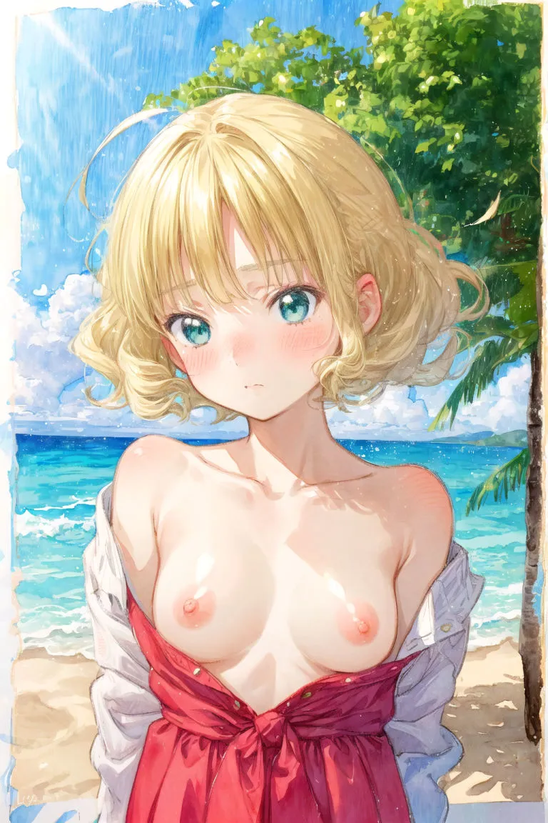 金髪貧乳美少女のえっちな写真集