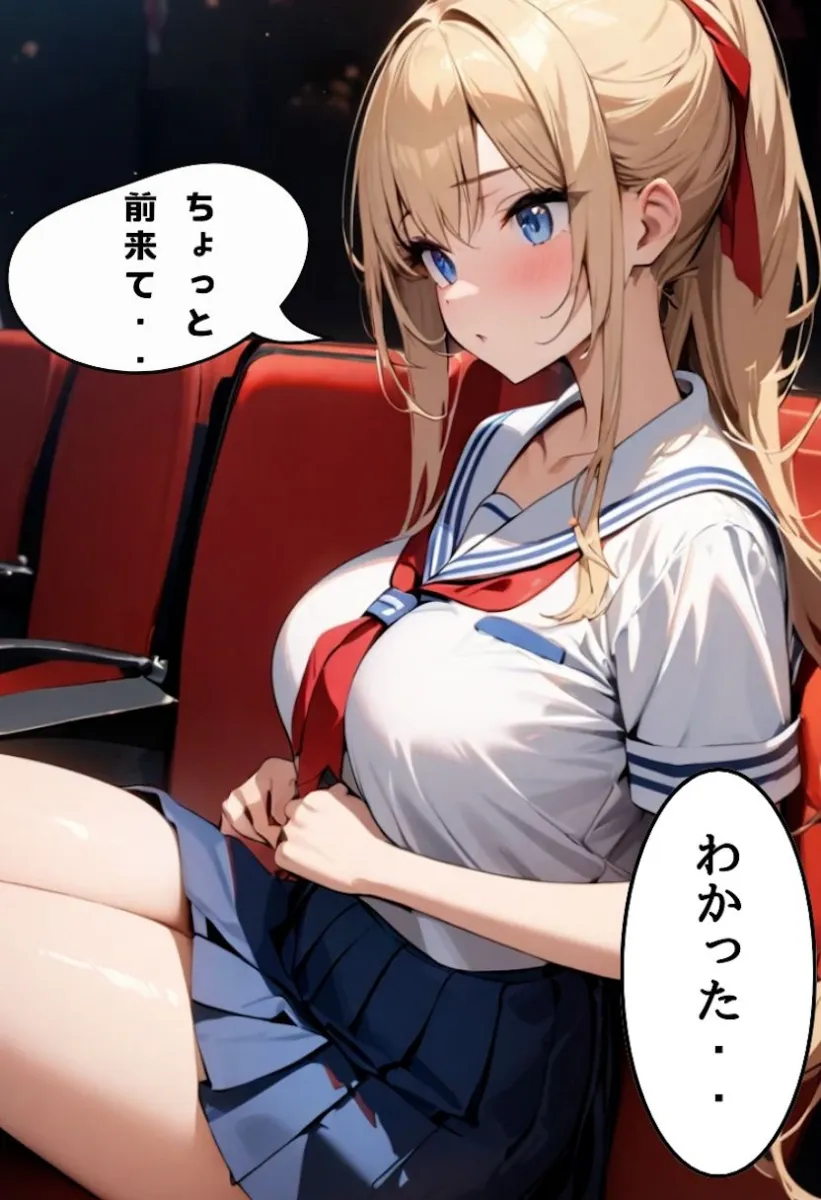 巨乳幼なじみと映画館でエッチ