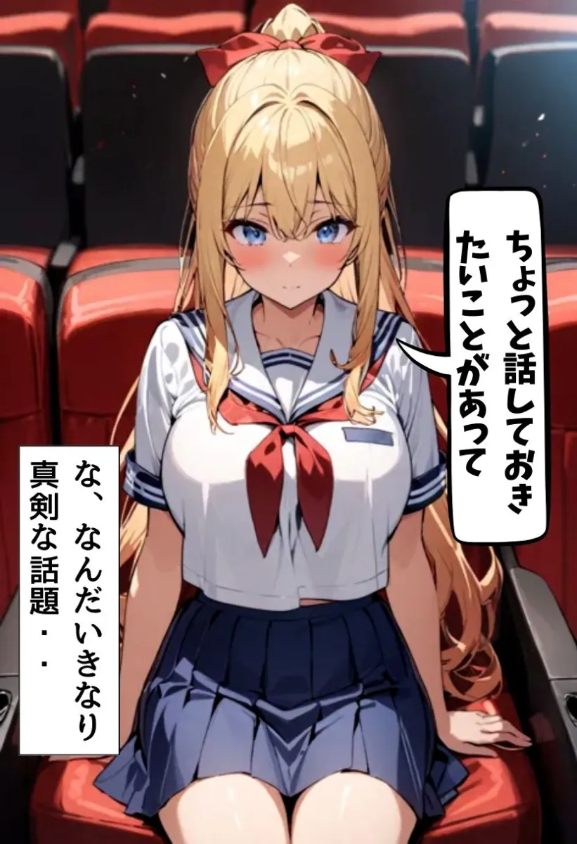 巨乳幼なじみと映画館でエッチ