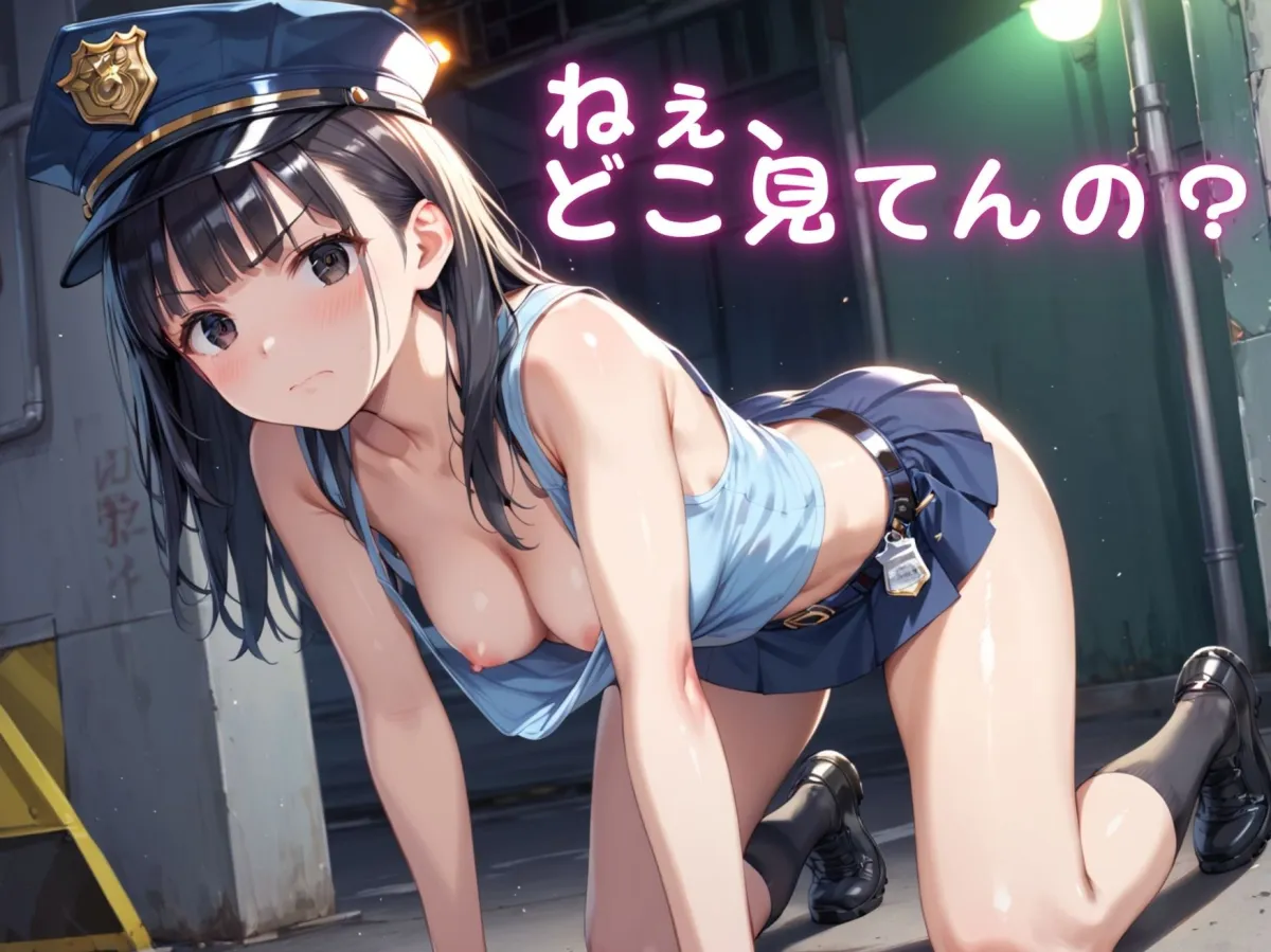 【ねぇ、どこ見てんの？】職質をしてきた巨乳警察官の胸元が無防備すぎて、ちんちんイライラ大暴走