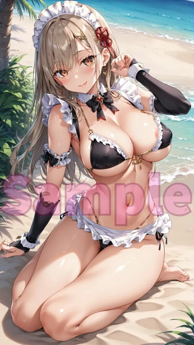 夏だ！海だ！堕天使水着エロメイド達とビーチで乱交バカンス！パート5