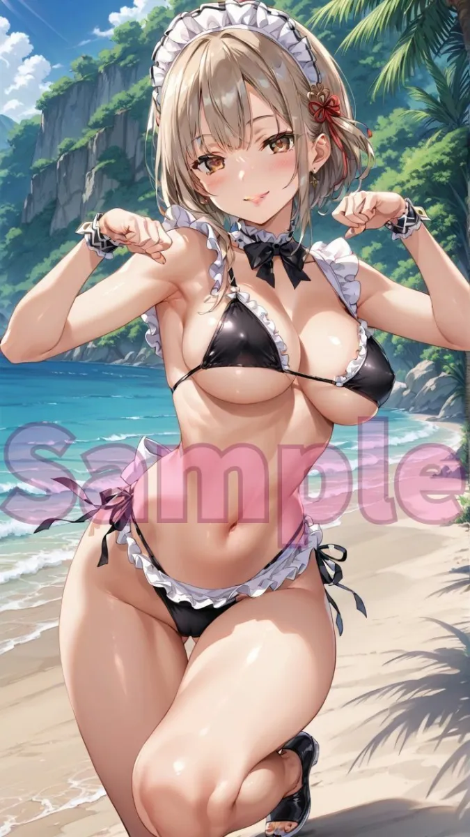 夏だ！海だ！堕天使水着エロメイド達とビーチで乱交バカンス！パート5