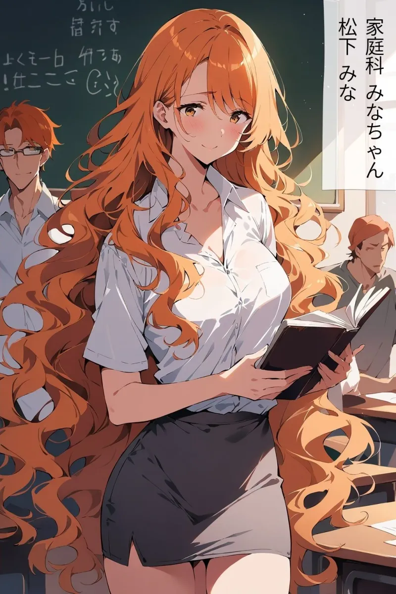 60キャラ タイトスカート女教師 即オチ2コマ