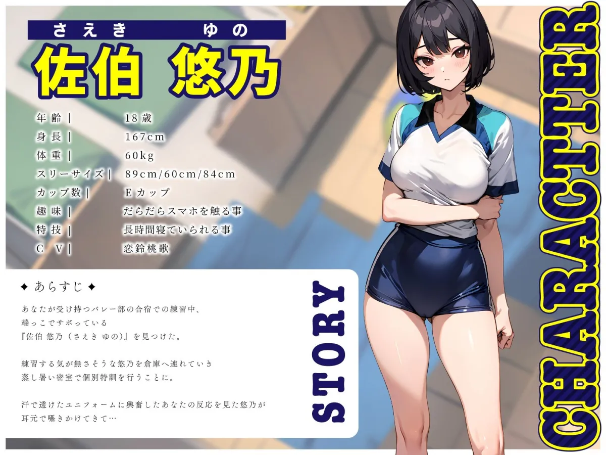 バレー部のダウナークールJKと汗だくオホ声強化合宿〜特大顧問おちんぽで潮吹きアクメえっち〜