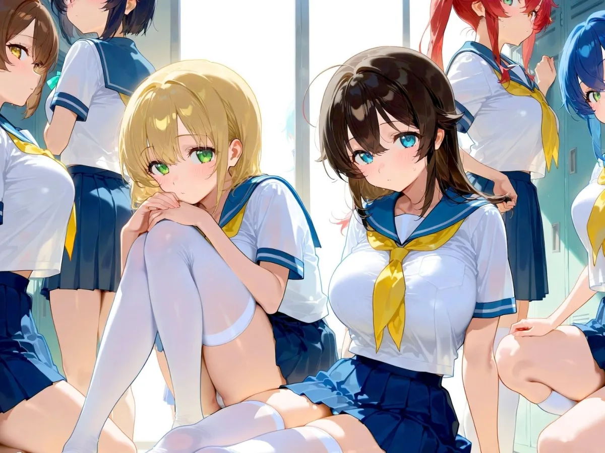 パンチラハーレム学園  この学園パンツ丸見え…！