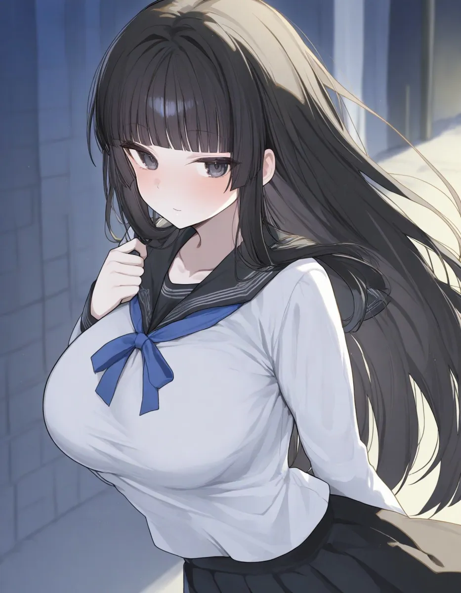 黒髪お嬢様系JKをラブホに連れ込み連続種付けSEX