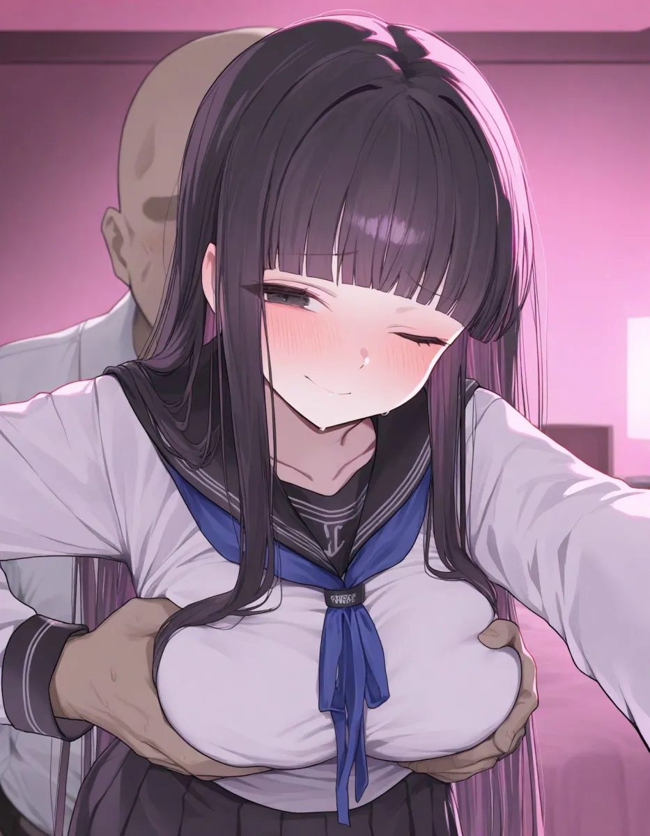 黒髪お嬢様系JKをラブホに連れ込み連続種付けSEX